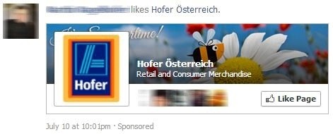 Facebook Anzeige - Beeinflussung durch die Einstellung anderer